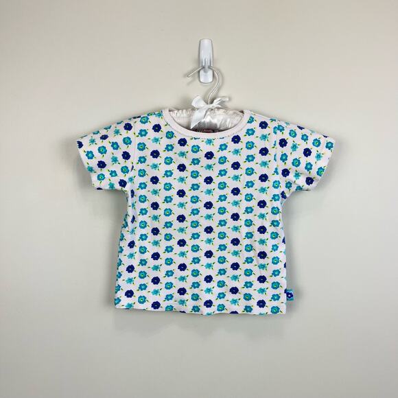 Vintage Gymboree Blue Floral Shirt Medium 3T/4T - Picture 1 of 7